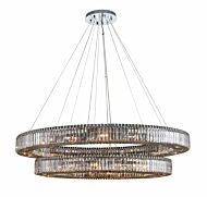 Allegri Rondelle 36 Light Contemporary Chandelier in Polished Chrome