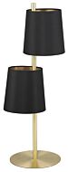 Almeida 2 2-Light Table Lamp in Brushed Brass