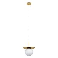 Arenales 1-Light Mini Pendant in Brushed Brass