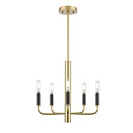 DVI Olivia 5-Light Chandelier in Multiple Finishes and Painted Satin Brass