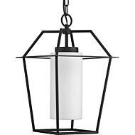 Chilton 1-Light Outdoor Hanging Lantern in Black
