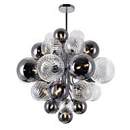 CWI Lighting Pallocino 15 Light Chandelier with Chrome Finish