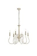 Flynx 6-Light Pendant in Weathered Dove