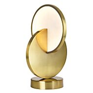 CWI Lighting Tranche LED Lamp with Brushed Brass Finish