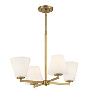 Palmyra 4-Light Chandelier in Brushed Gold