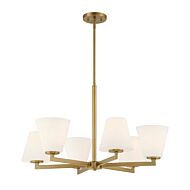 Palmyra 6-Light Chandelier in Brushed Gold
