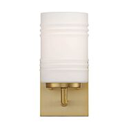 Leavenworth 1-Light Wall Sconce in Brushed Gold