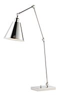 Maxim Library Table Lamp in Polished Nickel