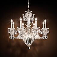 Schonbek Bagatelle 8 Light Chandelier in Antique Silver with Clear Heritage Crystals