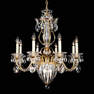 Schonbek Bagatelle 8 Light Chandelier in Heirloom Gold with Clear Heritage Crystals