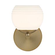 Moon Breeze 1-Light Wall Sconce in Brushed Gold