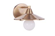 Isaac 1-Light Wall Sconce in Satin Brass