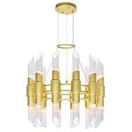 CWI Lighting Croissant 24 Light Chandelier with Satin Gold finish