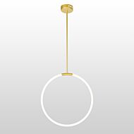 CWI Lighting Hoops 1 Light LED Chandelier with Satin Gold finish