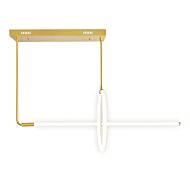 CWI Lighting Hoops 2 Light LED Chandelier with Satin Gold finish