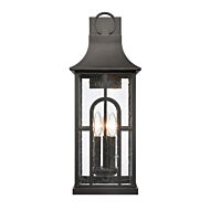 Triumph 3-Light Outdoor Wall Sconce in Textured Black