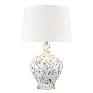 Rueben Crescent 1-Light Table Lamp in White