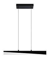 Isidro 1-Light LED Pendant in Structured Black