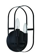 Craftmade Mindful 2-Light Wall Sconce in Flat Black
