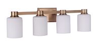 Craftmade Bretton 4-Light Bathroom Vanity Light in Satin Brass