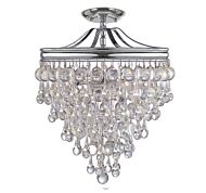 Crystorama Calypso 3 Light 12 Inch Ceiling Light in Polished Chrome