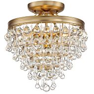 Crystorama Calypso 6 Light 12 Inch Ceiling Light in Vibrant Gold