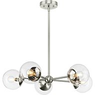 Atwell 5-Light Chandelier in Brushed Nickel