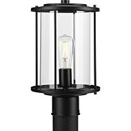 Gunther 1-Light Outdoor Post Lantern in Matte Black