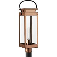 Union Square 1-Light Outdoor Post Lantern in Antique Copper (Painted)