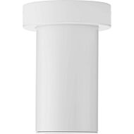 3In Cylinders 1-Light LED Ceiling Mount in White