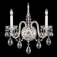 Schonbek Arlington 2 Light Wall Sconce in Silver with Clear Heritage Crystals