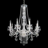 Schonbek Arlington 8 Light Chandelier in Silver with Clear Heritage Crystals