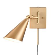 Whitmire 1-Light Wall Sconce in Brushed Gold