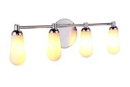 Craftmade Riggs 4-Light Bathroom Vanity Light in Brushed Polished Nickel with Polished Nickel