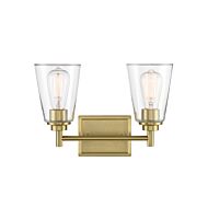 Westin 2-Light Bathroom Vanity Light in Brushed Gold