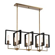 Chicago PM 8-Light Island Pendant in Old Satin Brass