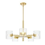 Aries 5-Light Chandelier in Brushed Gold