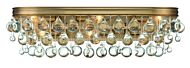 Crystorama Calypso 6 Light Bathroom Vanity Light in Vibrant Gold with Clear Glass Drops Crystals