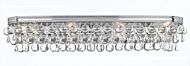 Crystorama Calypso 8 Light Bathroom Vanity Light in Polished Chrome with Clear Glass Drops Crystals
