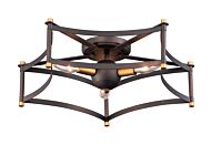 Maxim Wellington 3 Light Ceiling Light in Oil Rubbed Bronze and Antique Brass
