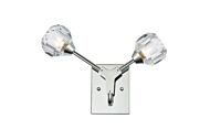 Zayne 2-Light Wall Sconce in Chrome and Clear