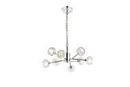 Graham 8-Light Pendant in Chrome and Clear
