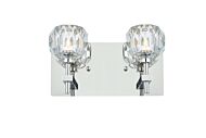 Graham 2-Light Wall Sconce in Chrome and Clear