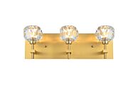 Graham 3-Light Wall Sconce in Gold and Clear