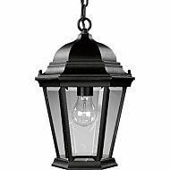 Welbourne 1-Light Hanging Lantern in Textured Black