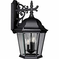 Welbourne 3-Light Large Wall Lantern in Textured Black
