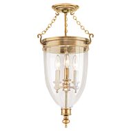 Hudson Valley Hanover 3 Light Ceiling Light in Aged Brass