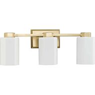 Estrada 3-Light Bathroom Vanity Light & Vanity in Brushed Gold