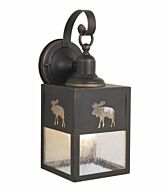 Yellowstone 1-Light Outdoor Wall Mount in Burnished Bronze
