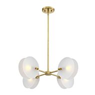 Sky Fall 4-Light Chandelier in Brushed Gold